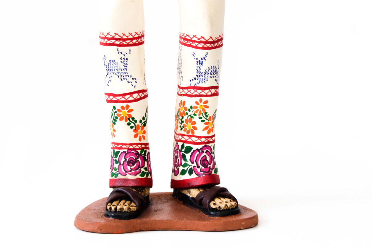 Pareja de Catrines Huicholes - 65 cm. 26 in. Catrina