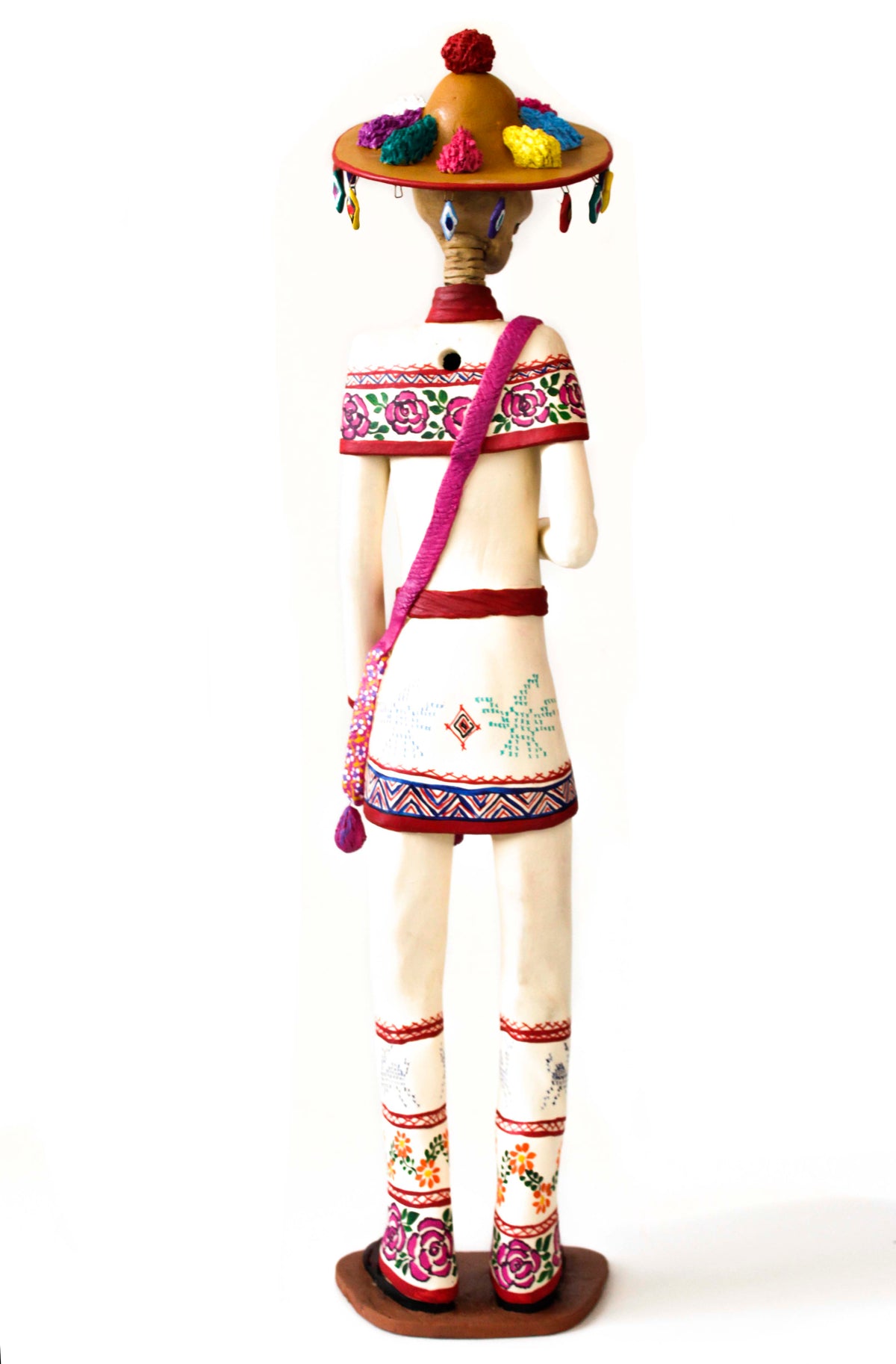 Pareja de Catrines Huicholes - 65 cm. 26 in. Catrina