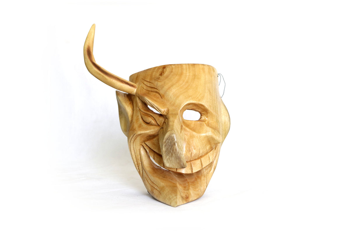 Máscara de madera - Diablo y Muerte - En producción Artesanía