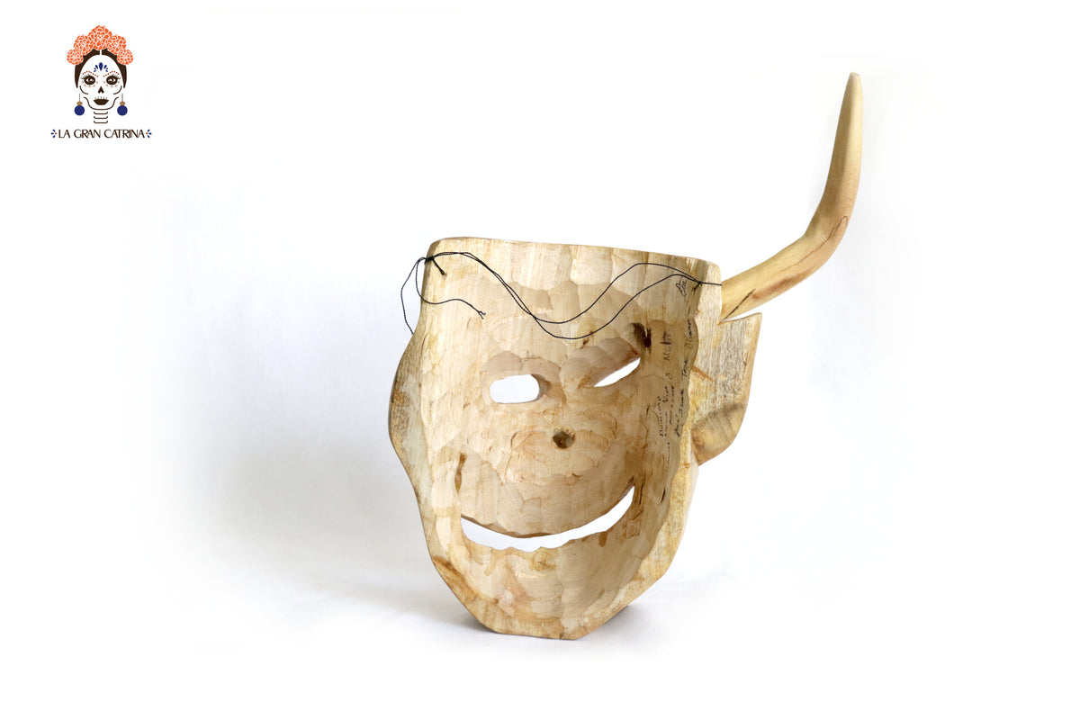Máscara de madera - Diablo y Muerte