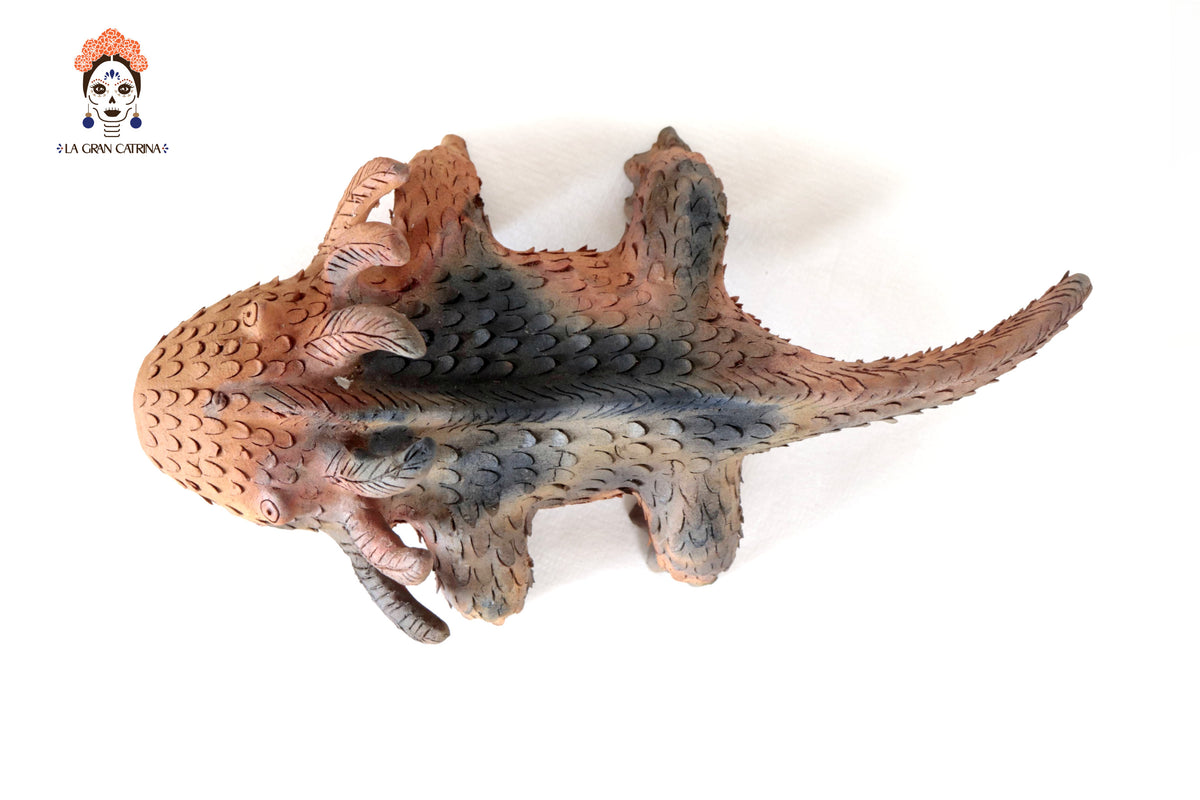Axolote de Barro Natural - 40 Cm. 15.7 In.