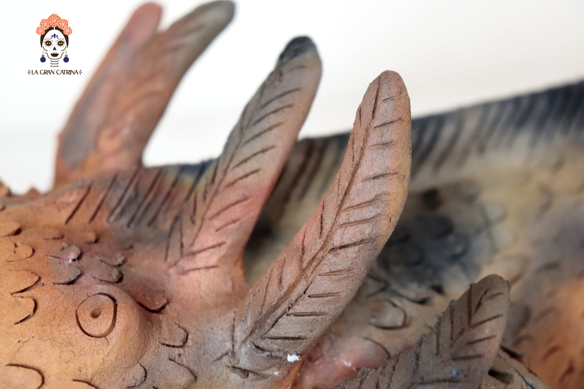 Axolote de Barro Natural - 40 Cm. 15.7 In.