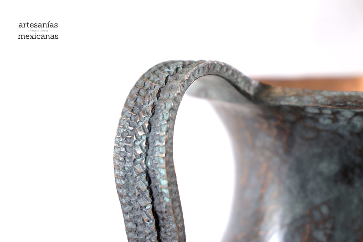 Jarrón de doble asa - Lagartos - 27 cm. 11 in.