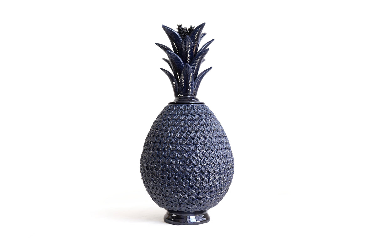 Piña Michoacana Azul con Flores Pequeñas - 65 cm. 26 in. Piña
