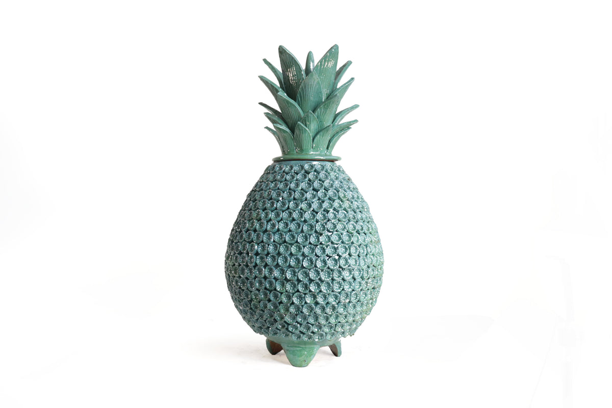 Piña Michoacana Turquesa con Flores Pequeñas - 65 cm. 26 in.