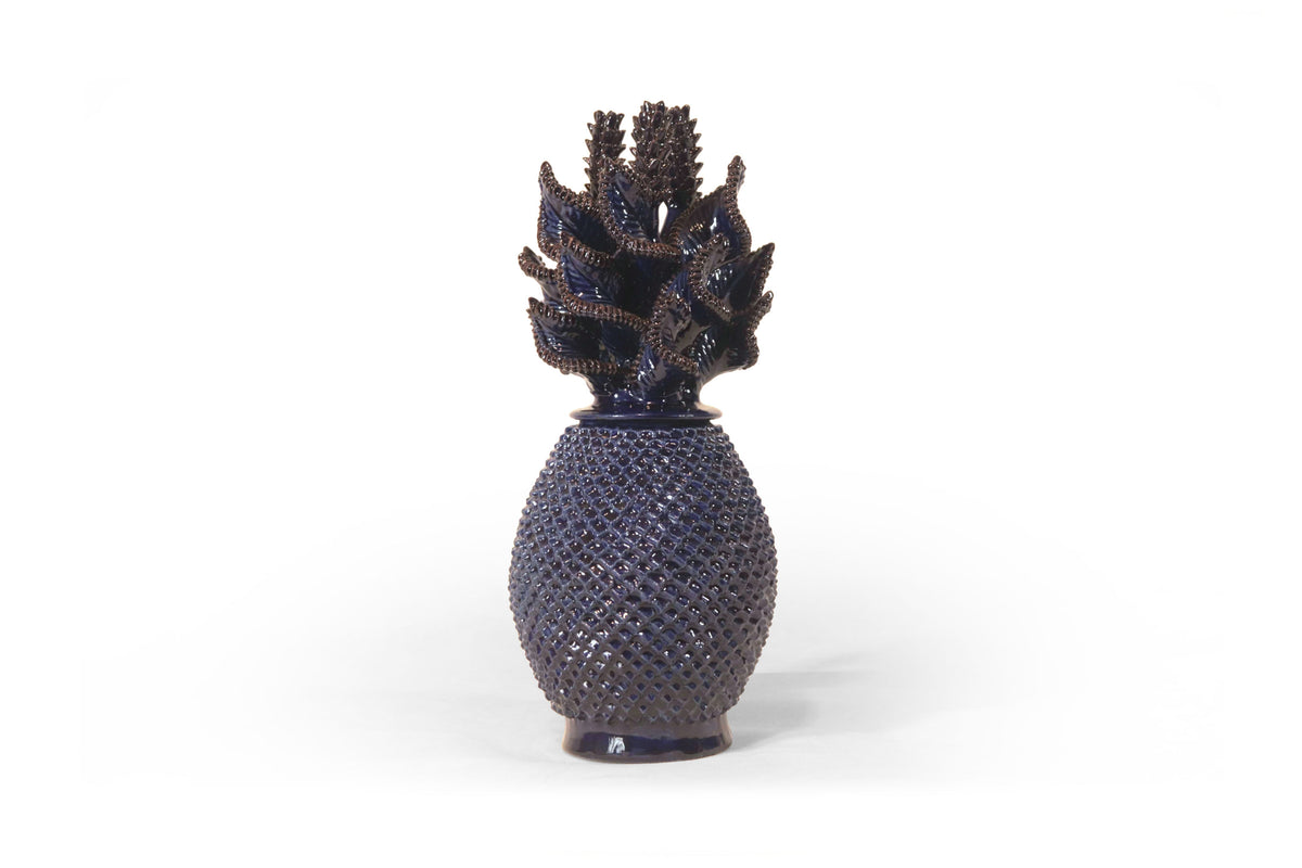 Piña Azul de Picos con Hojas Curveadas - 38 cm. 15 in.