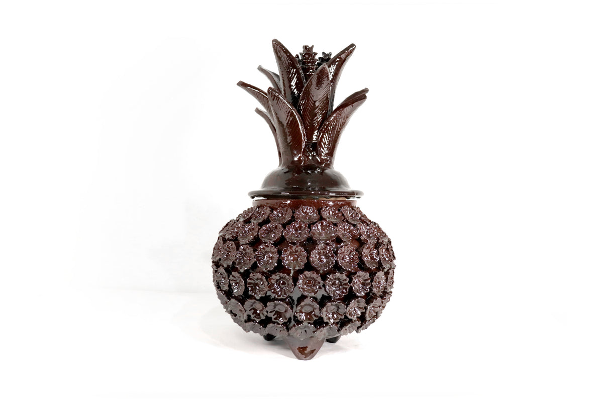 Piña michoacana de barro - Café de Flores - Tangancícuaro - 45 cm. 18 in.