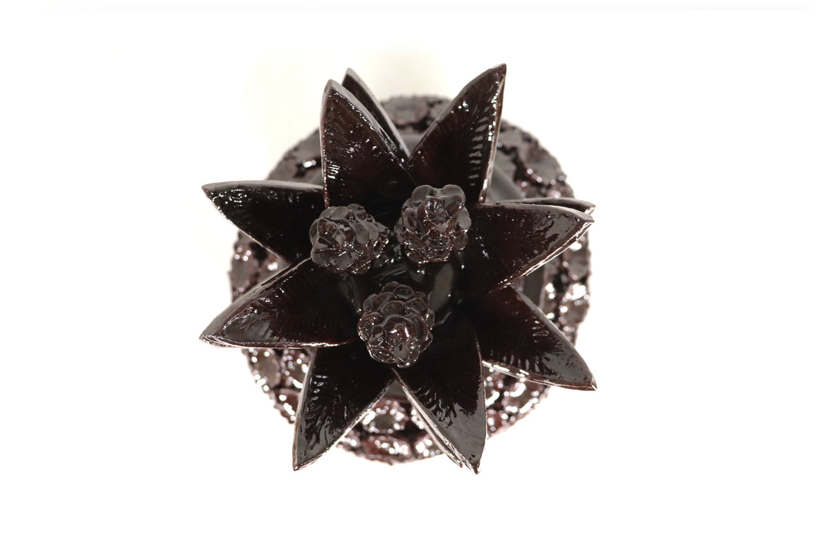 Piña michoacana de barro - Café de Flores - Tangancícuaro - 45 cm. 18 in.