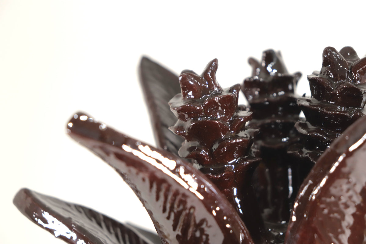 Piña michoacana de barro - Café de Flores - Tangancícuaro - 45 cm. 18 in.