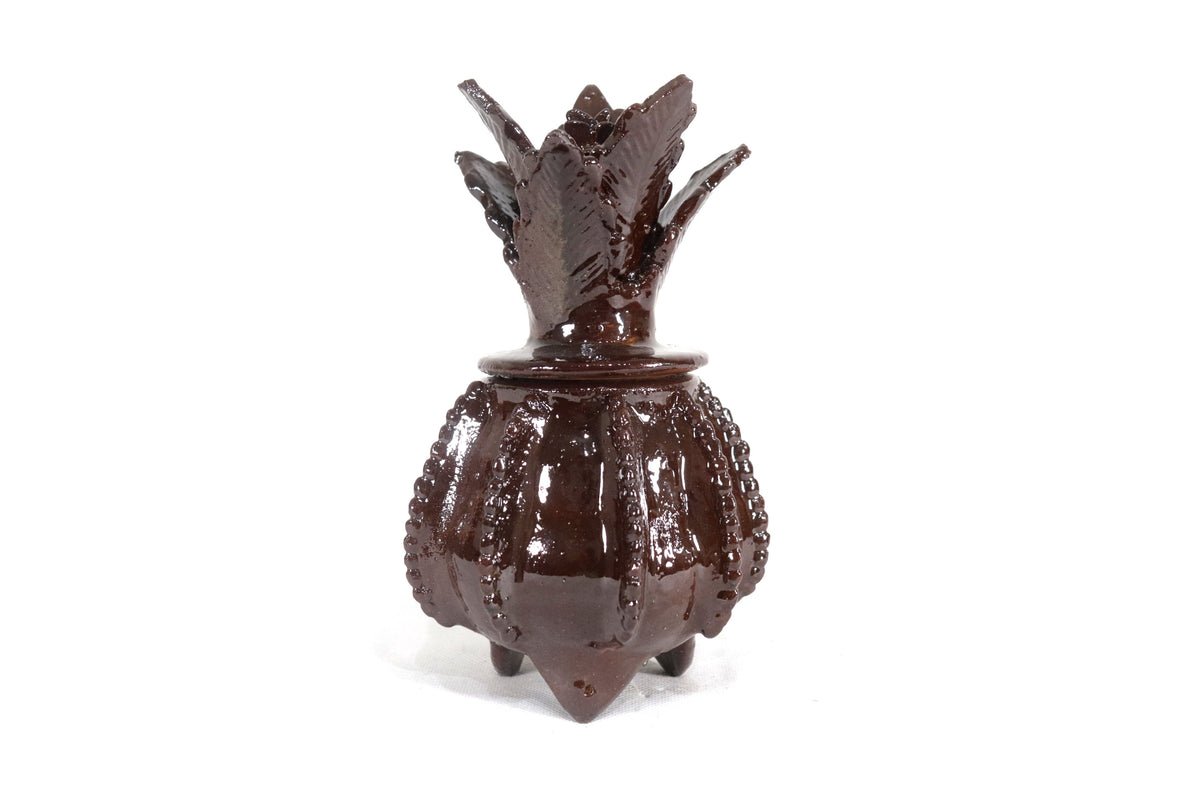 Piña michoacana de barro - Marrón pequeña biznaga - 19 cm. 7.7 in.