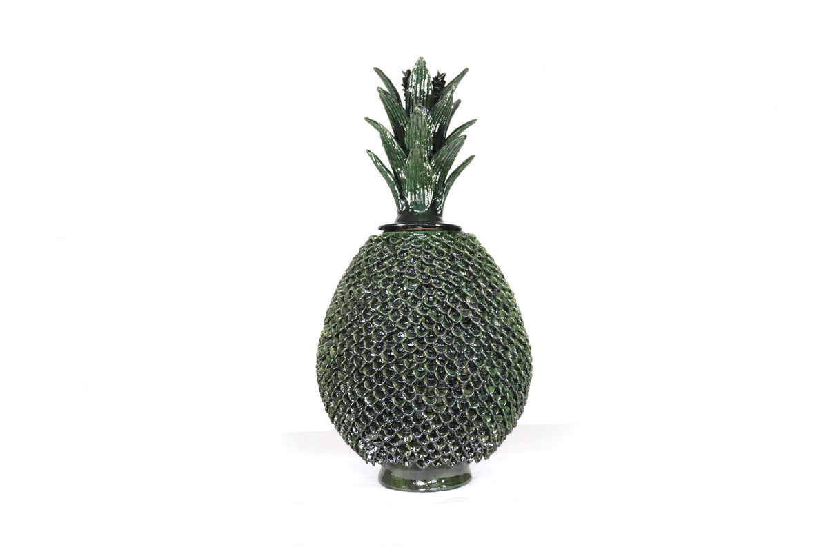 Piña michoacana de barro - 65 cm. 26 in. - Pétalos Verdes Piña