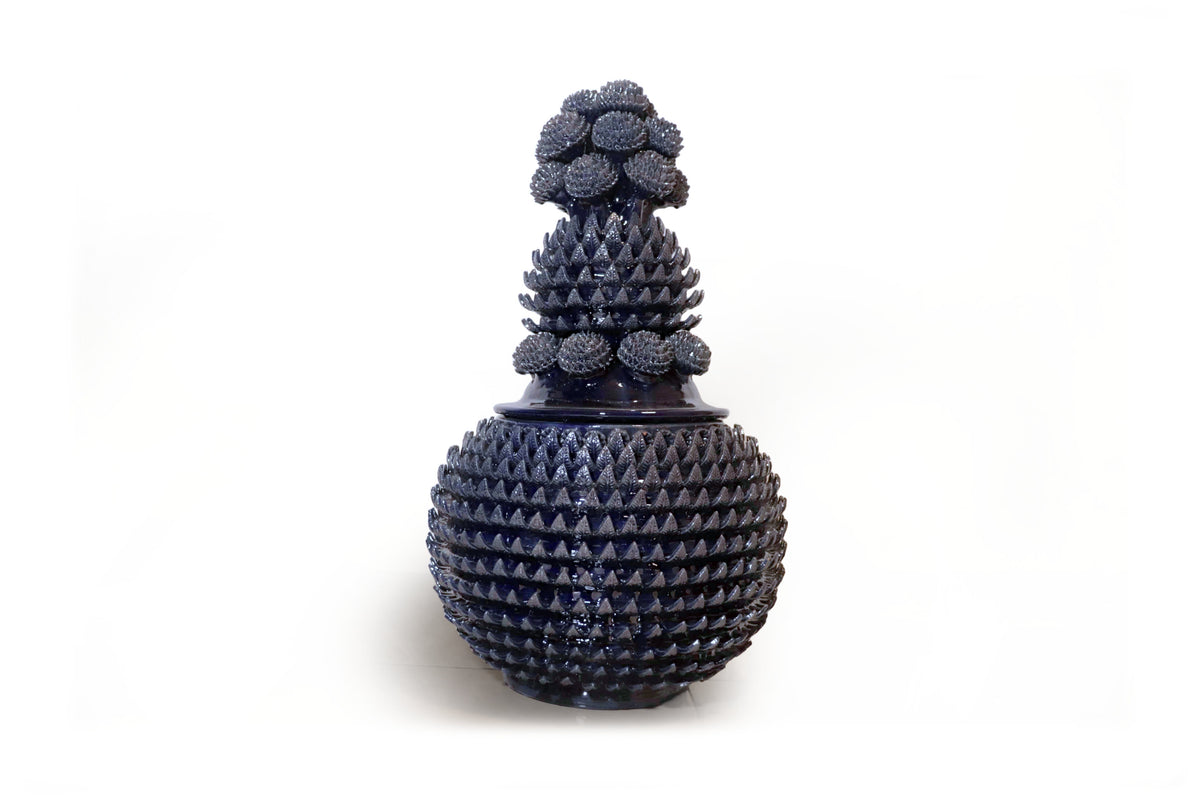 Piña michoacana de barro - Azul de concurso - 72 cm. 29 in. Piña