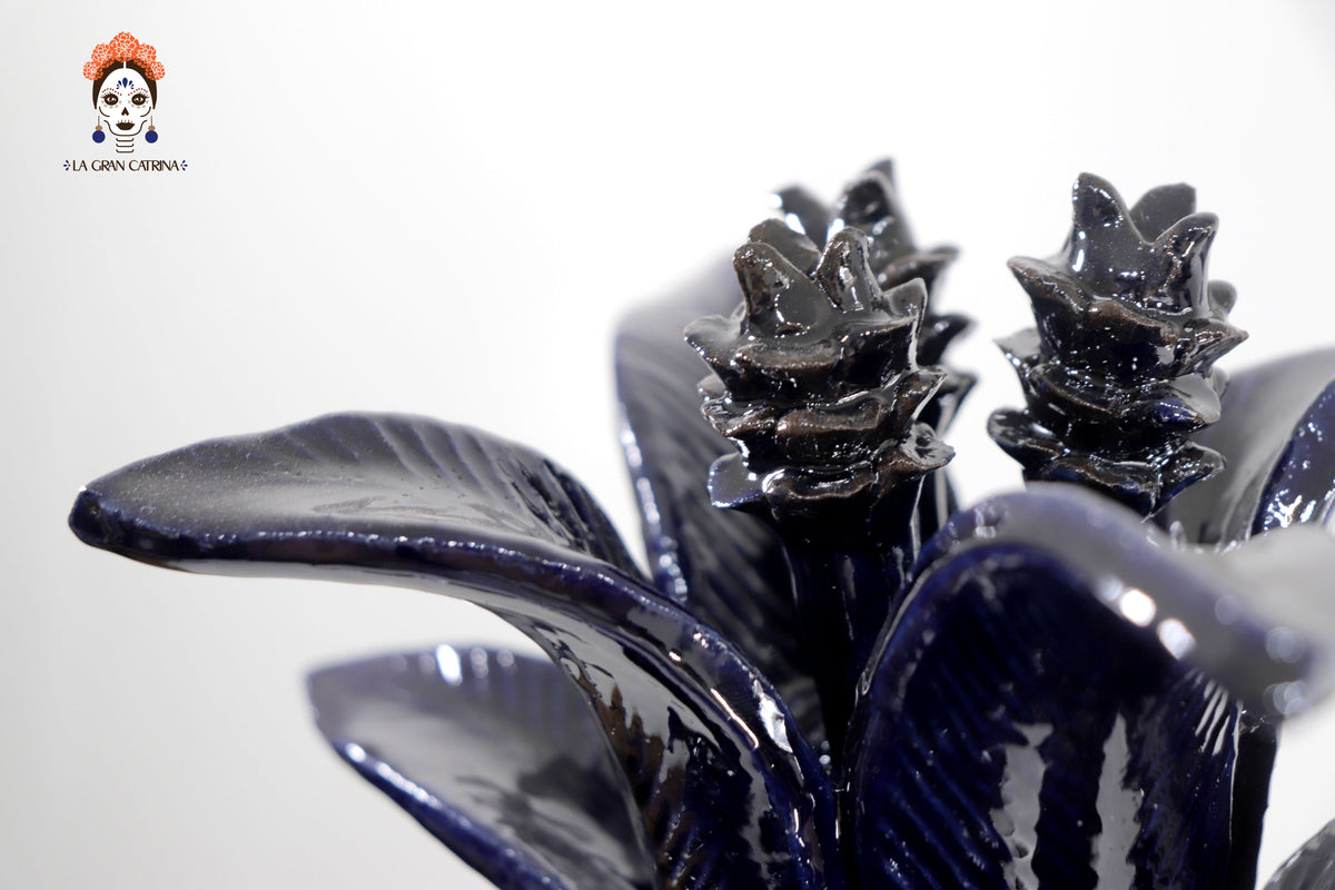 Piña michoacana de barro - Picos azul - 50 cm. 20 in.