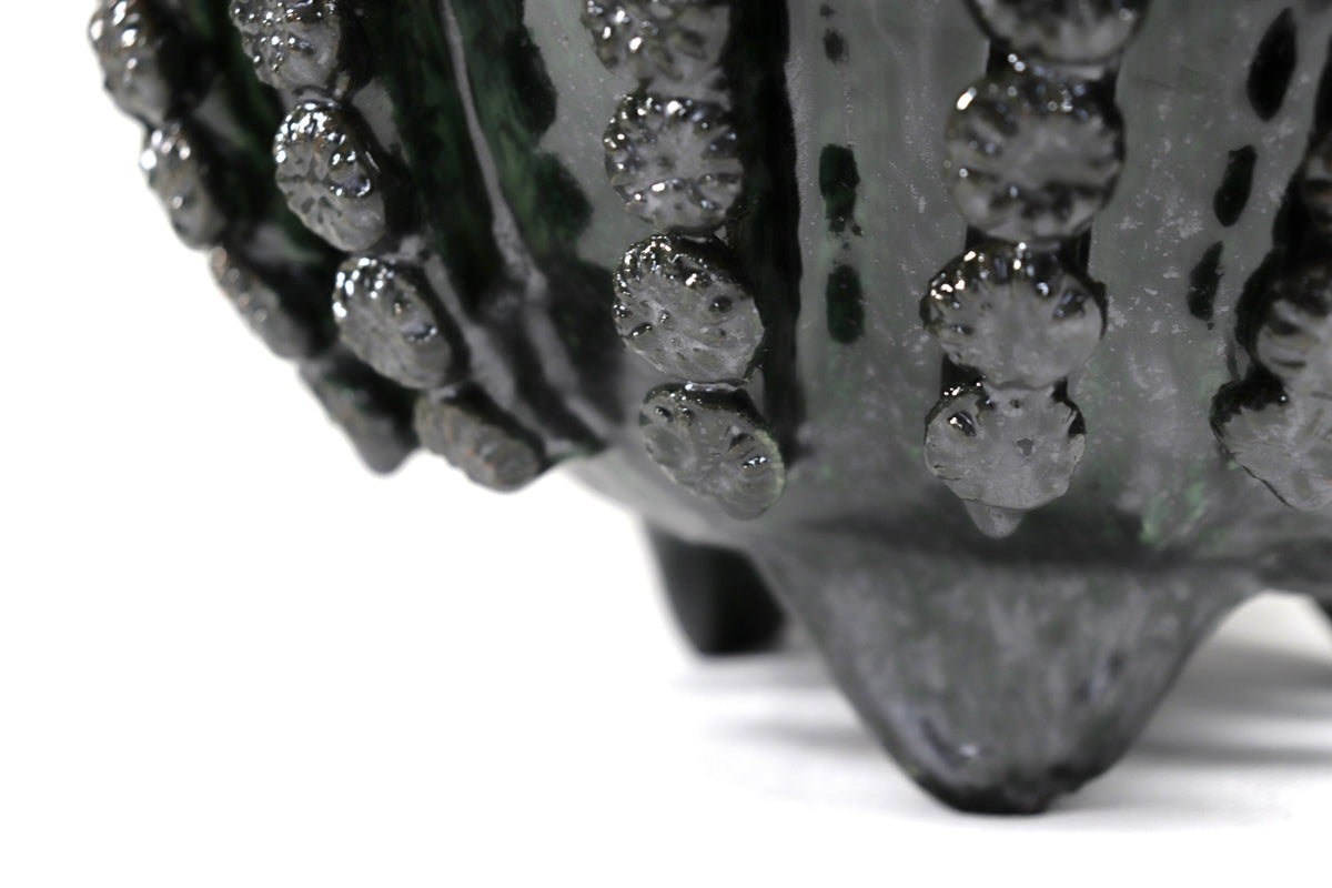 Piña michoacana de barro - Biznaga verde de Flores - Tangancícuaro - 45 cm. 18 in.