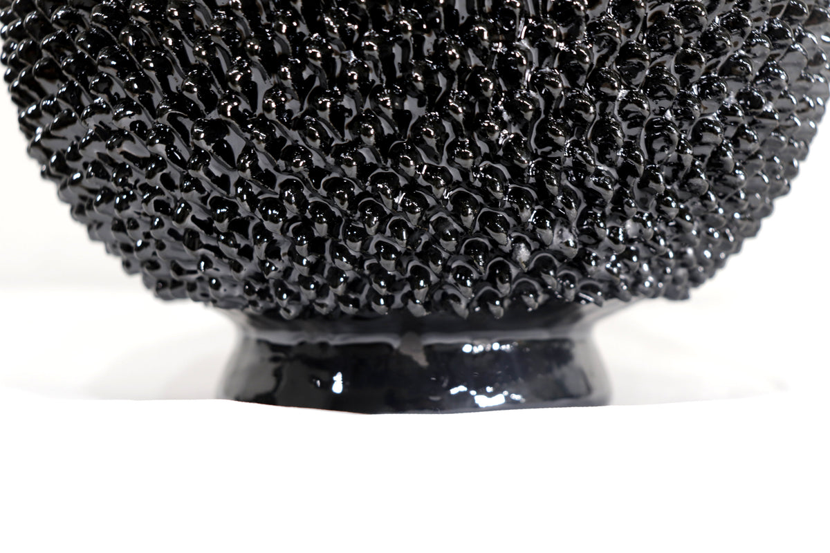 Piña michoacana de barro - Negra con Picos - 50 cm. 20 in.