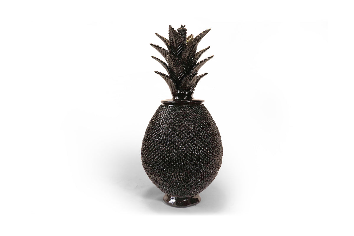 Piña vidriada Negra - 63 cm. 24 in. Piña