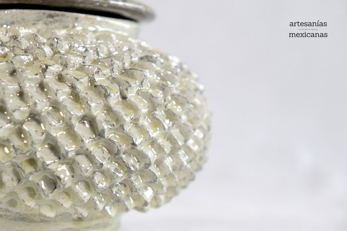 Piña Beige de Picos con Tapa Curveada - 21 cm. 8.5 in.