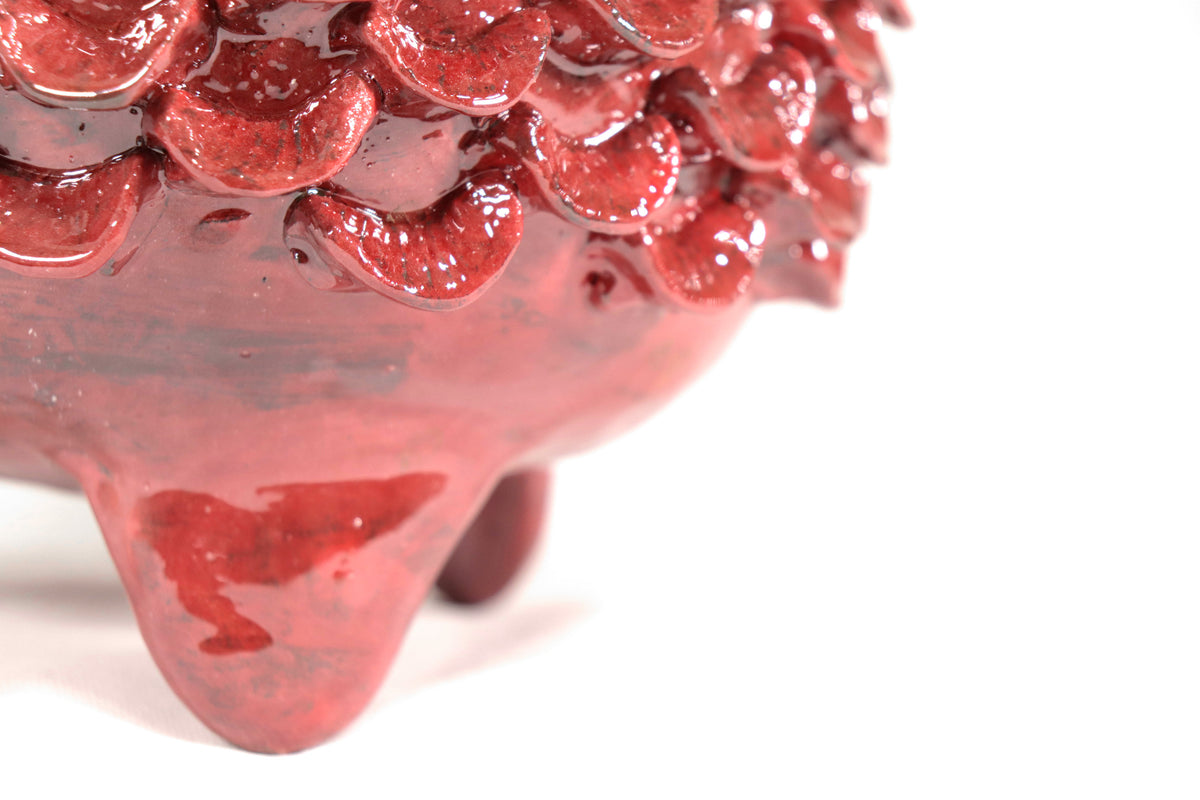 Piña michoacana de barro - Papaya Roja - 55 cm. 22 in.