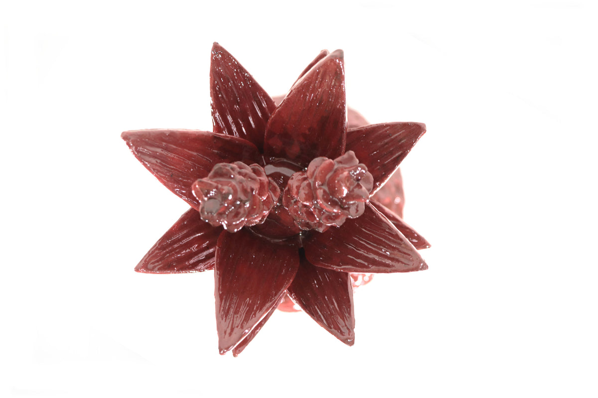 Piña michoacana de barro - Papaya Roja - 55 cm. 22 in.