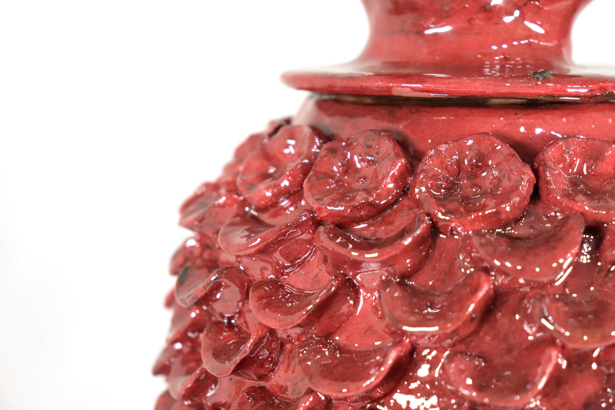 Piña michoacana de barro - Papaya Roja - 55 cm. 22 in.