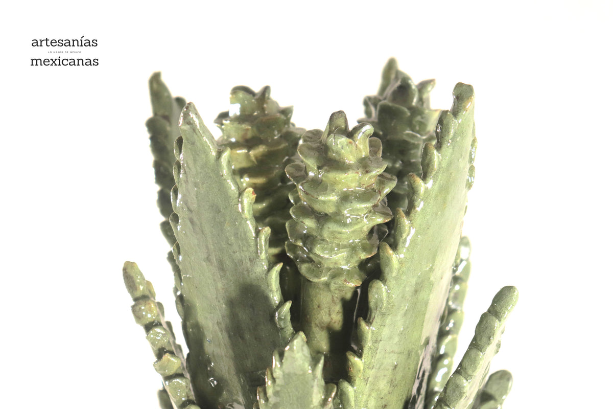 Piña michoacana de barro - Biznaga limón - 55 cm. 22 in. - Sobre Pedido 5+ pz. Sobre pedido