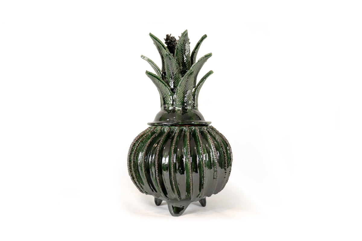 Piña michoacana de barro - Biznaga verde - 45 cm. 18 in. - Sobre Pedido