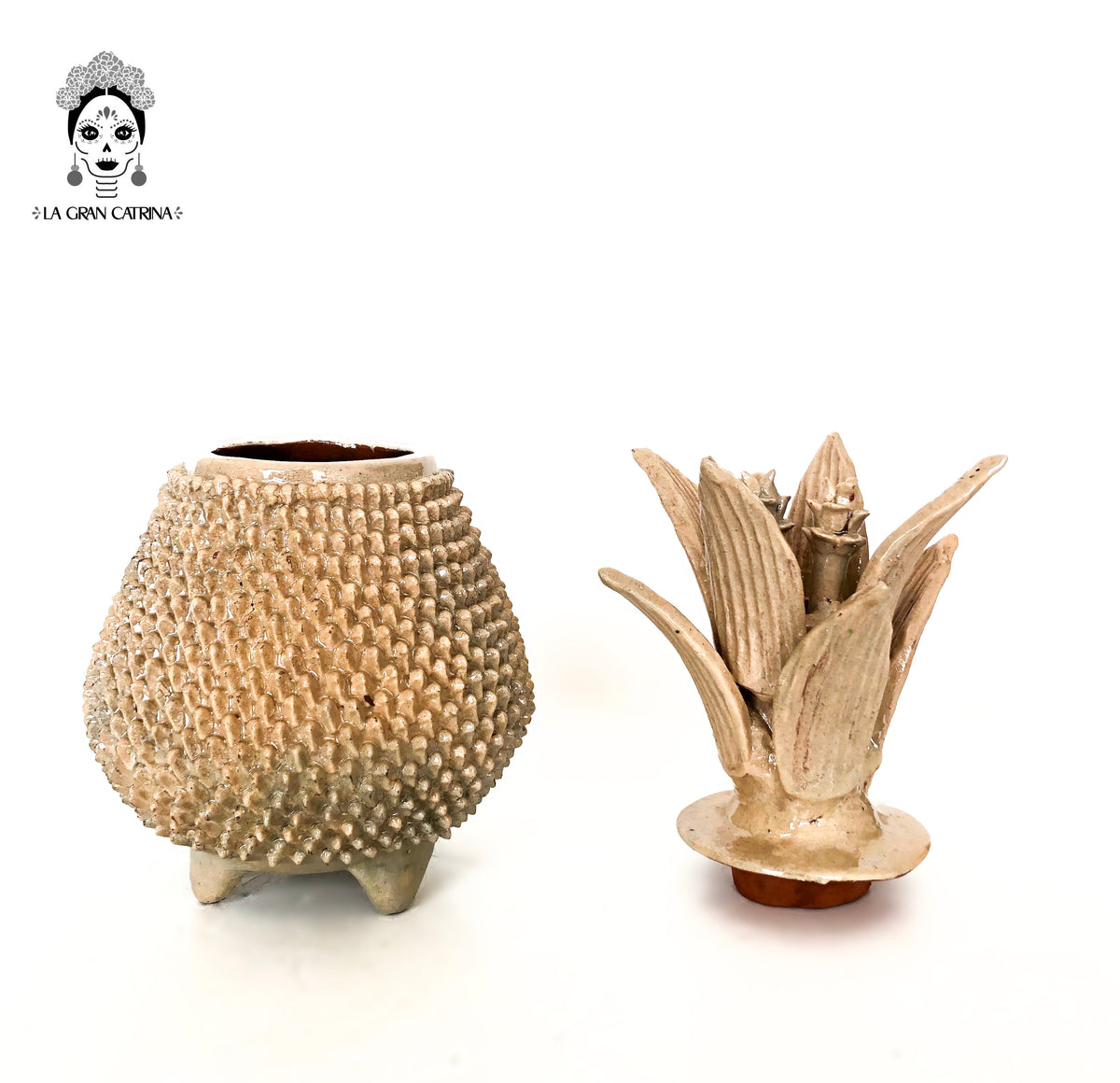 Piña michoacana de barro - Amarilla de picos - 35 cm. 14 in. - Sobre Pedido