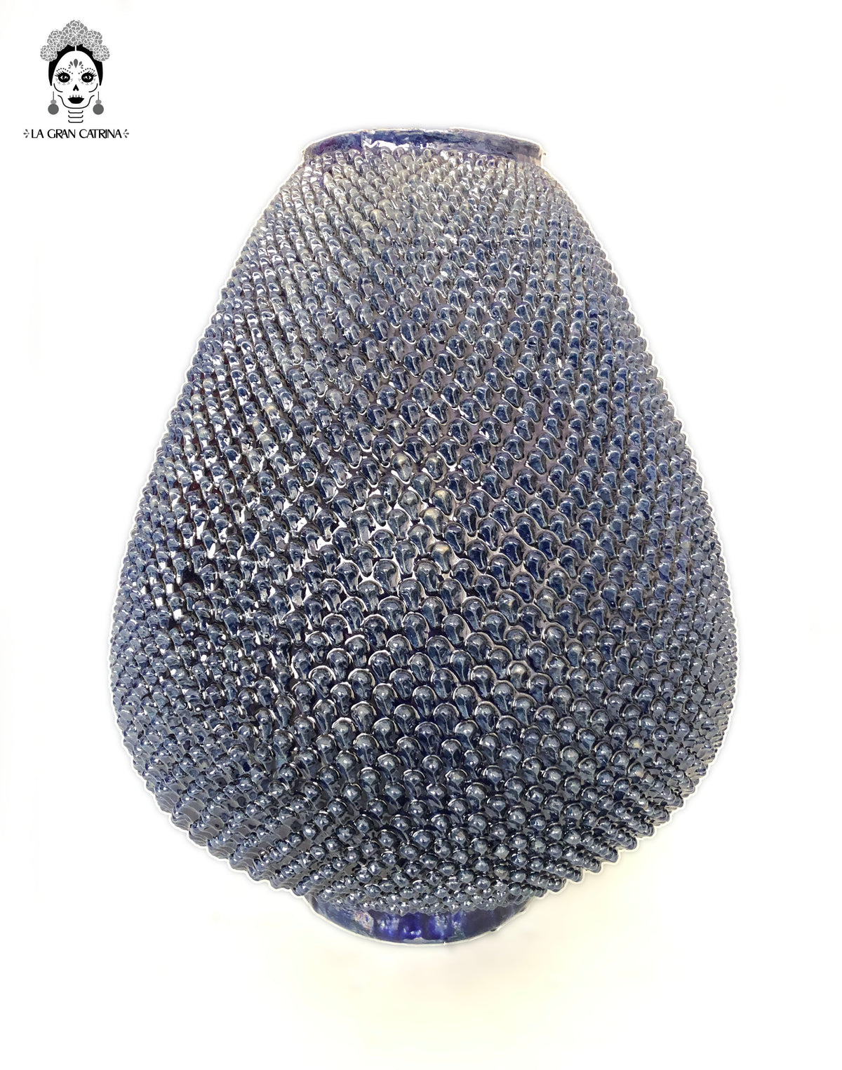 Piña michoacana de barro - Azul - 100 cm. 40 in. - Sobre pedido