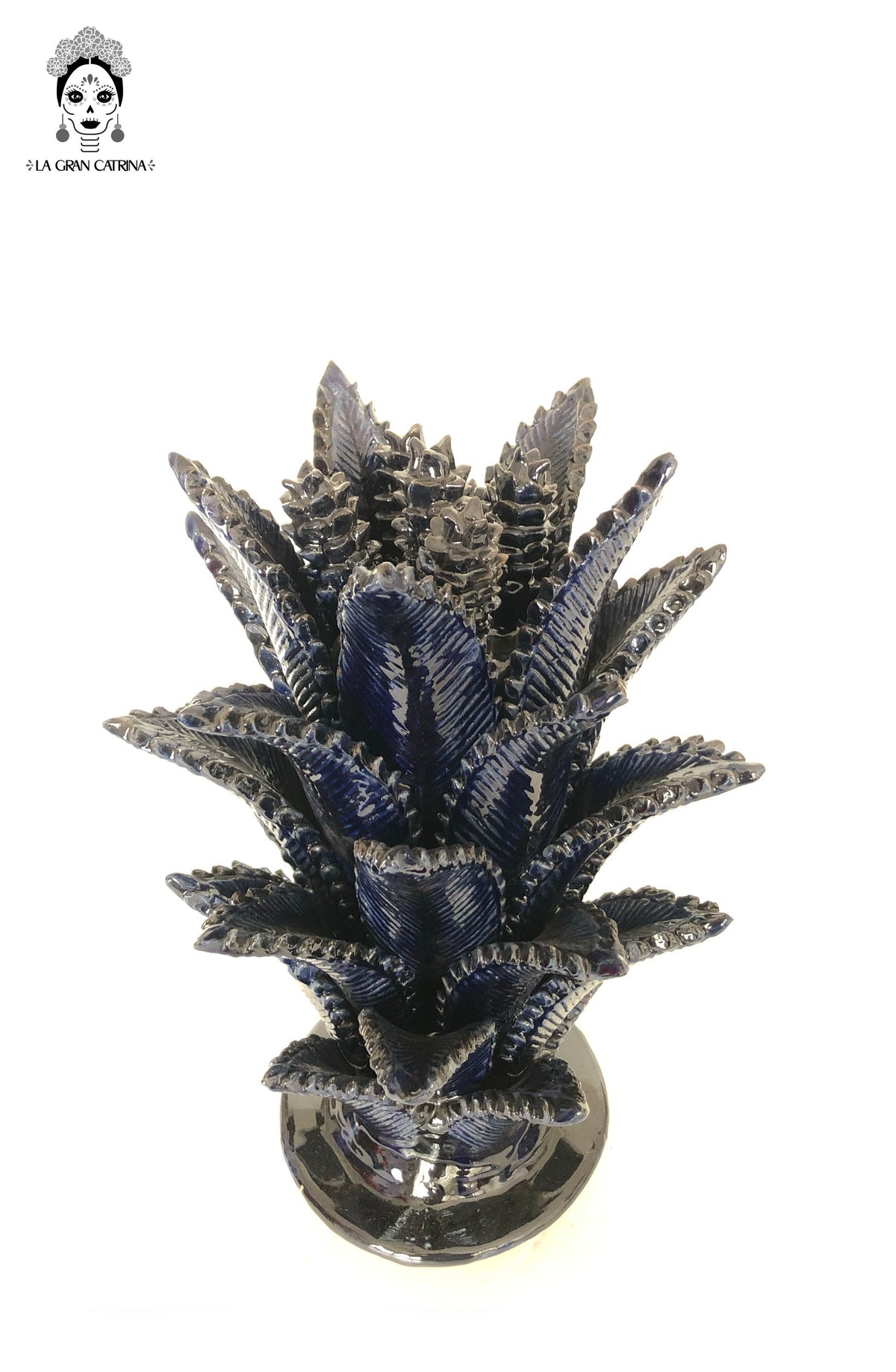 Piña michoacana de barro - Azul - 100 cm. 40 in. - Sobre pedido
