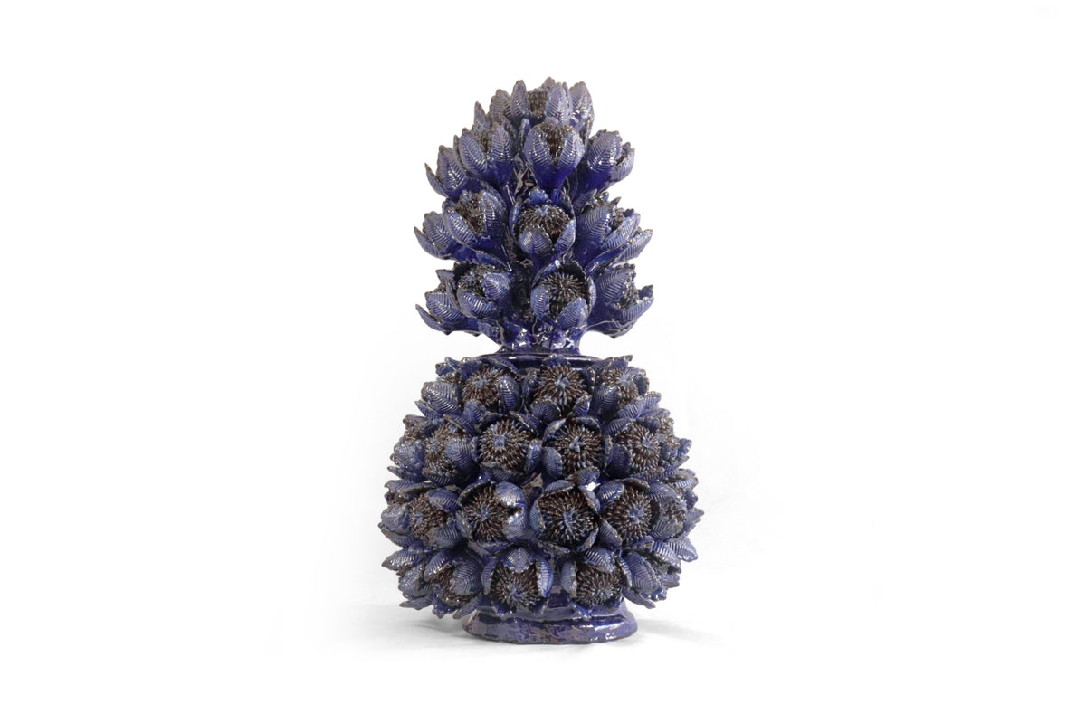 Piña de flores de alcachofa azules - 60 cm. 24 in. - Sobre Pedido Piña