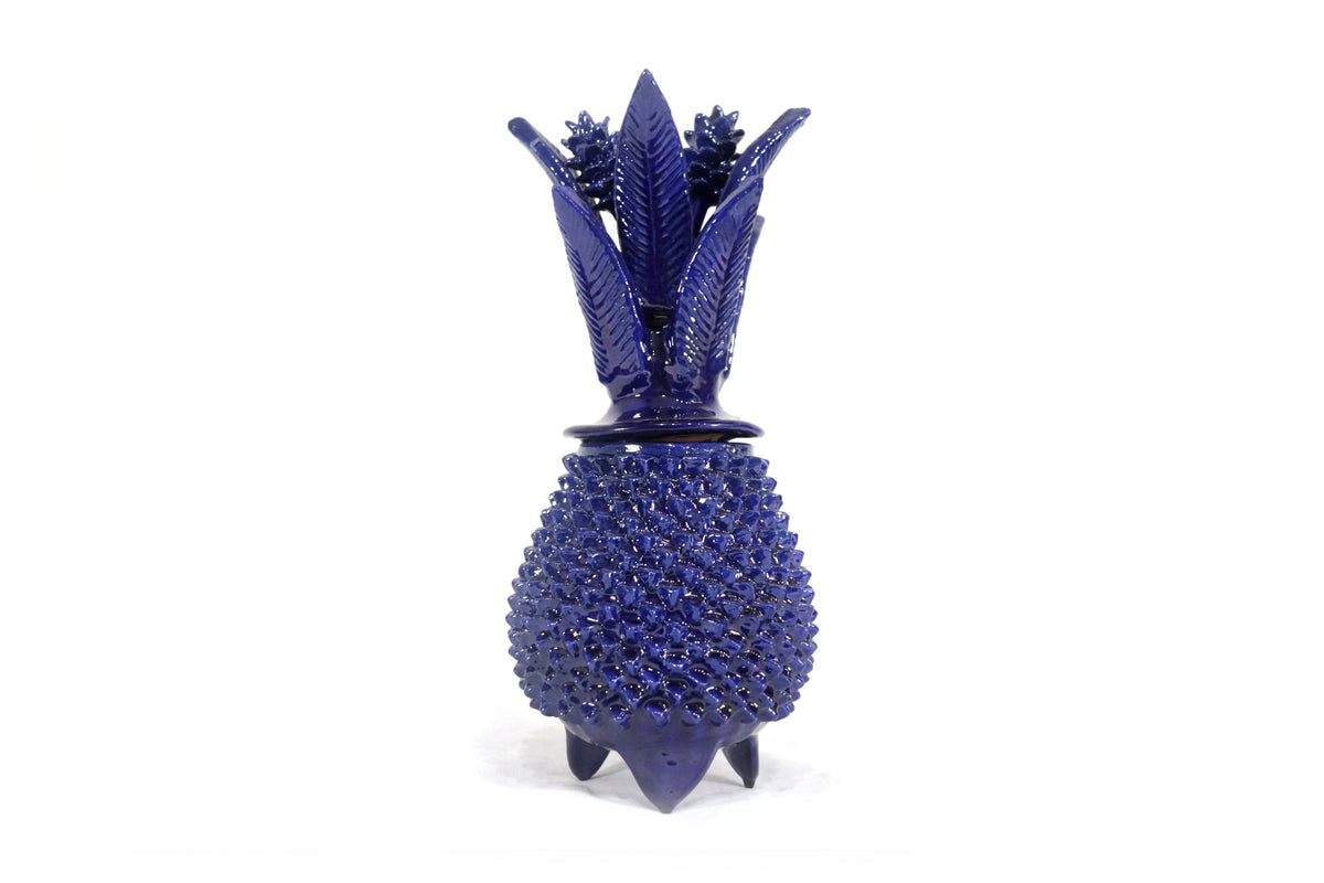 Piña michoacana de barro - Picos azules - 28 cm. 11 in.