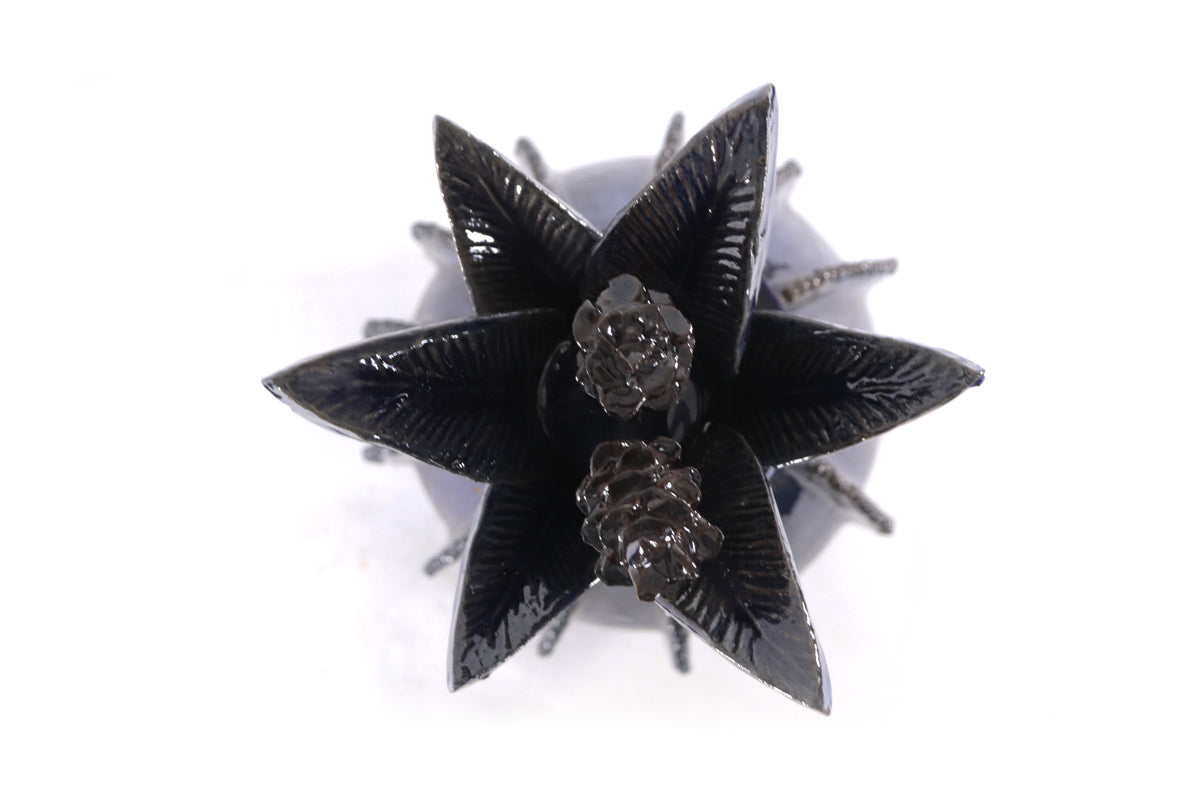 Piña michoacana de barro - Biznaga azul - 41 cm. 16 in. - Sobre Pedido