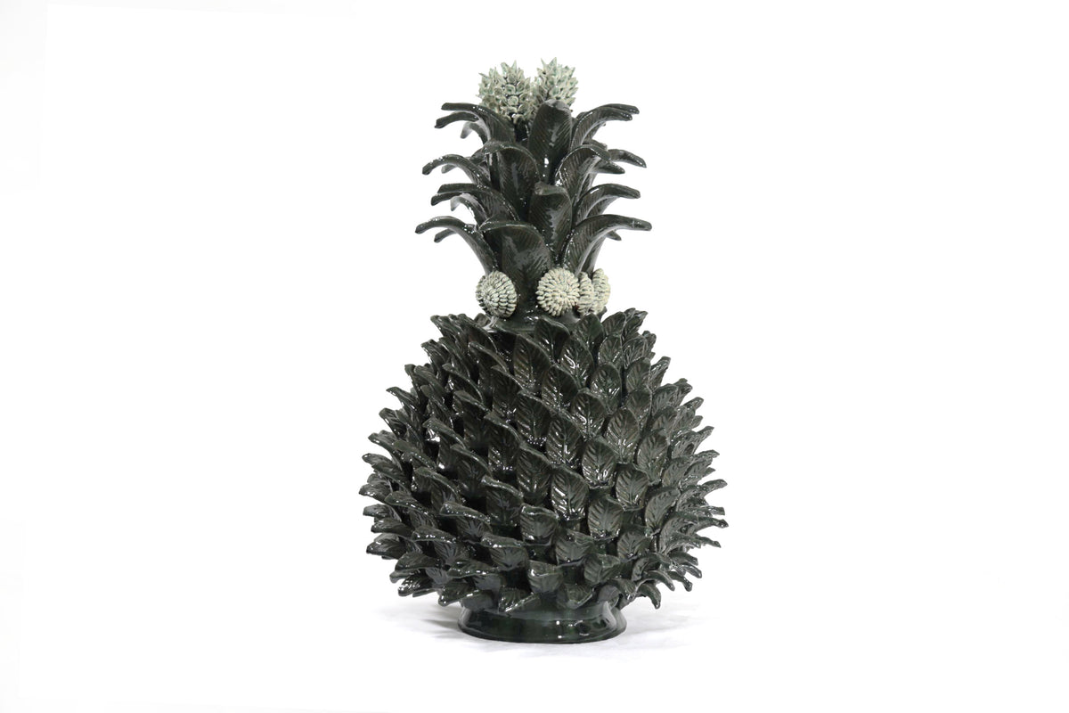 Piña verde oscuro de hojas de tapa curveada - 50 cm. 20 in.