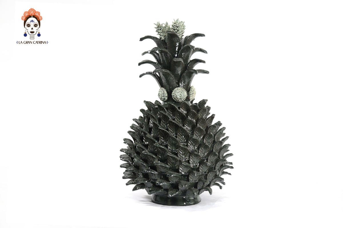 Piña verde oscuro de hojas de tapa curveada - 50 cm. 20 in.