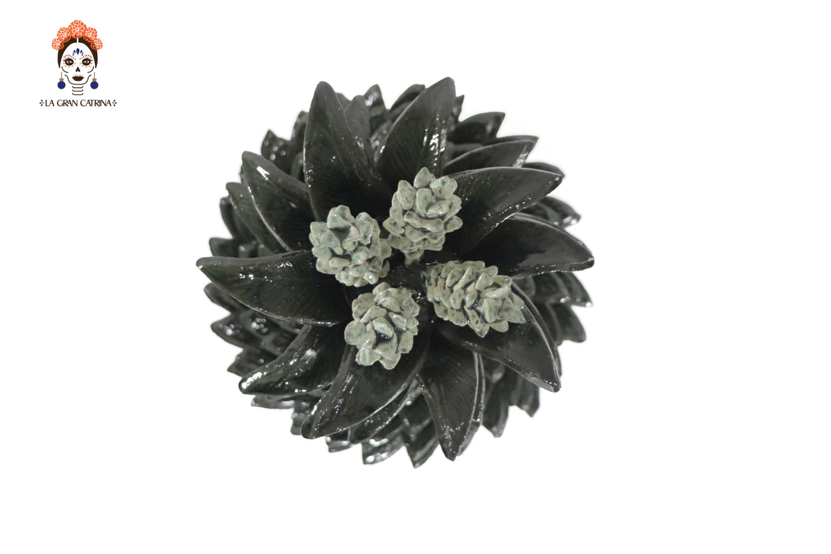 Piña verde oscuro de hojas de tapa curveada - 50 cm. 20 in.