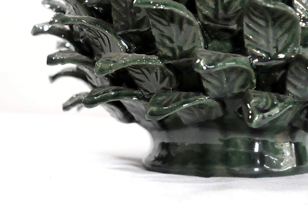 Piña verde oscuro de hojas de tapa curveada - 50 cm. 20 in.