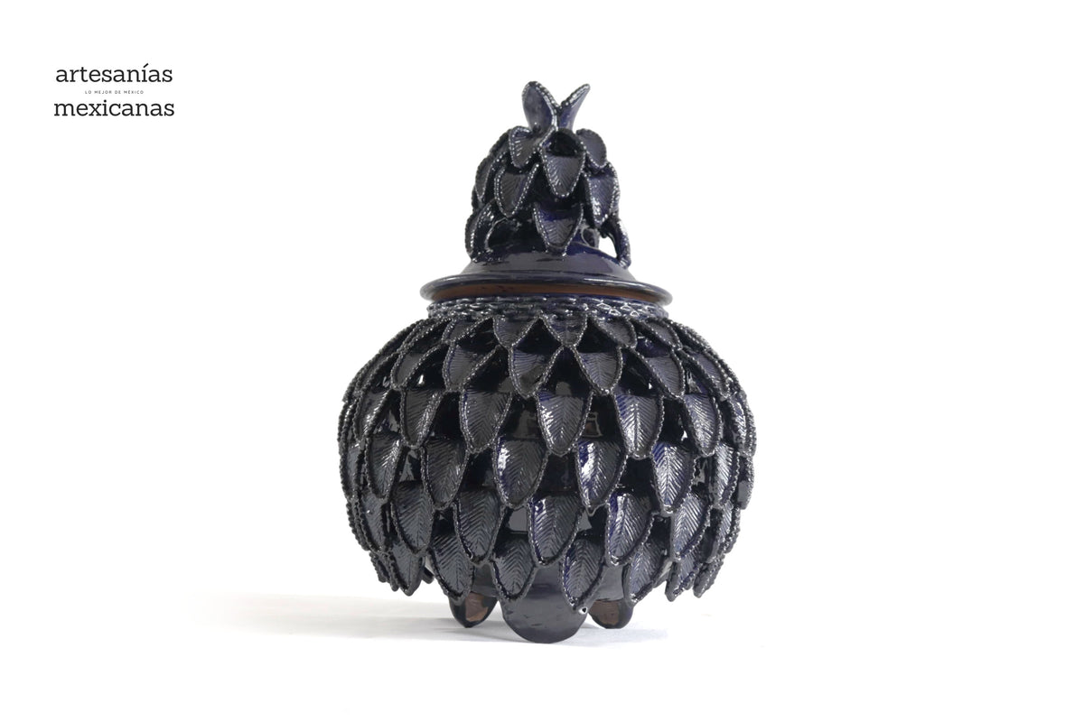 Piña michoacana de barro - Color Azul - 40 cm. 16 in. Piña