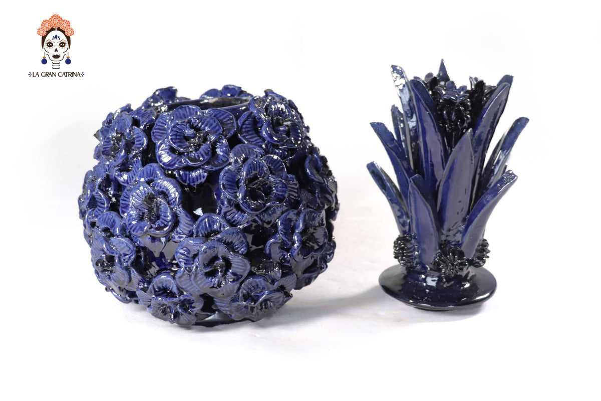 Piña Azul de Rosas - 29 cm. 11.4 in.