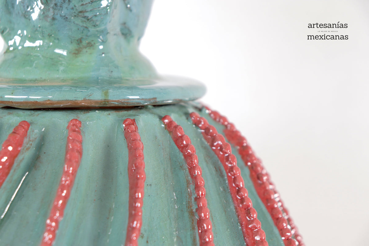 Piña biznaga cactácea de tapa ondulada - 48 cm. 18.8 in. - Sobre Pedido