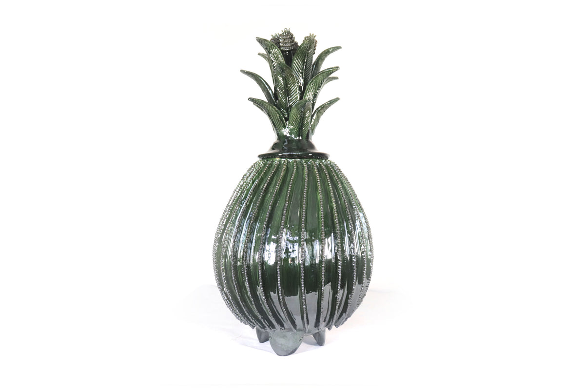 Piña michoacana de barro - Verde Biznaga - 67 cm. 26.3 in. Piña