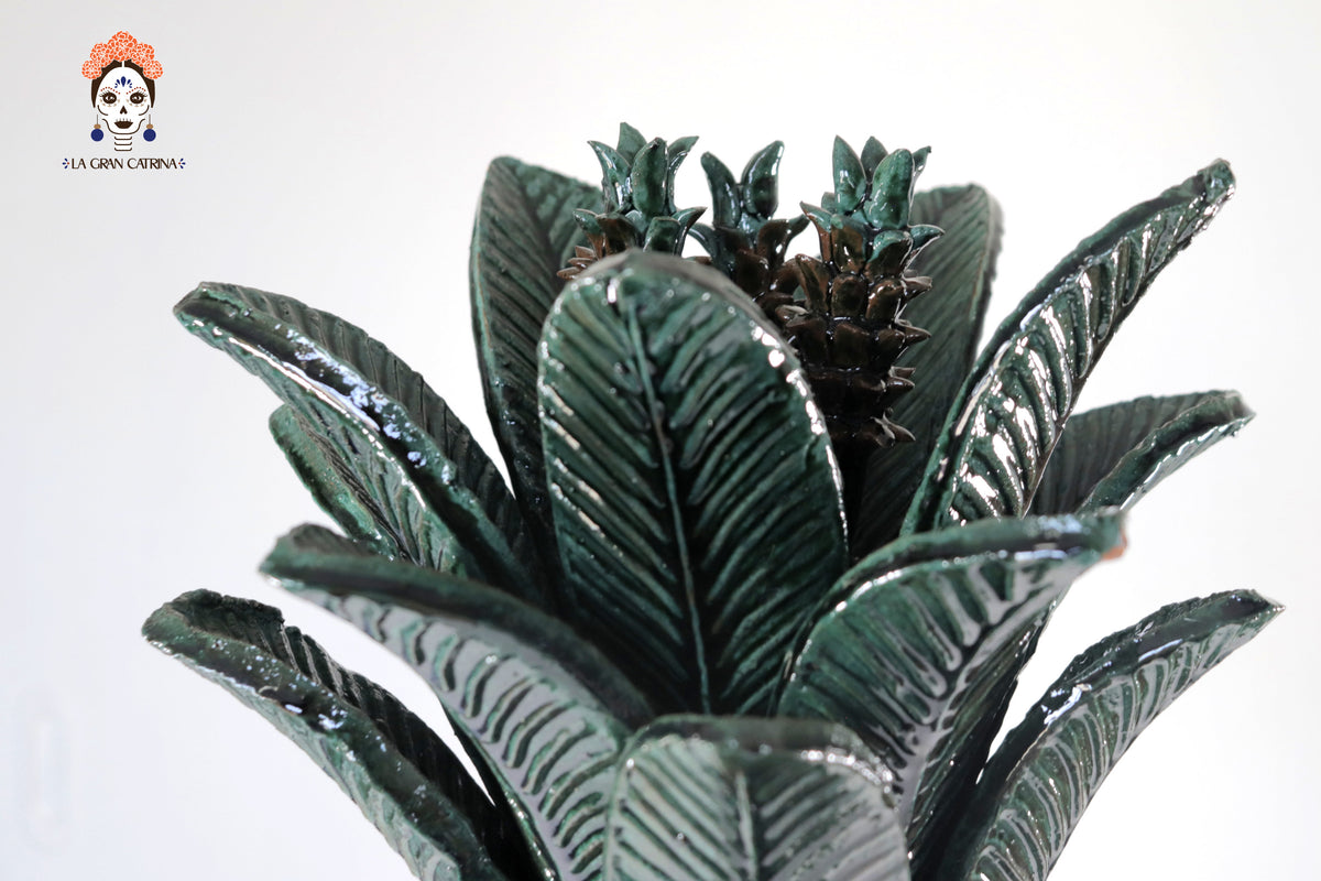 Piña de verde punteado fino - 51 cm. 20 in.