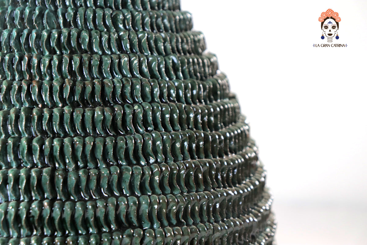 Piña de verde punteado fino - 51 cm. 20 in.