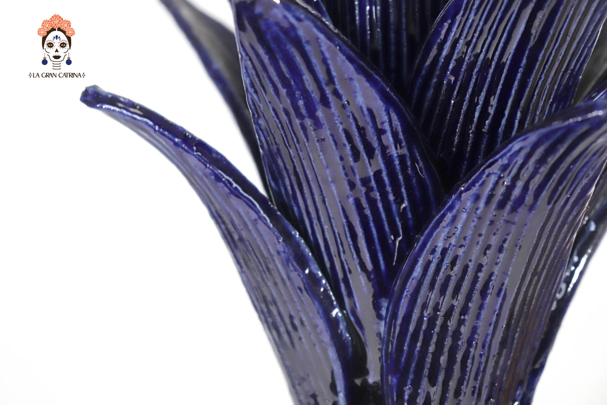 Piña de Disco - Flores azules - 50 cm. 19.6 in.