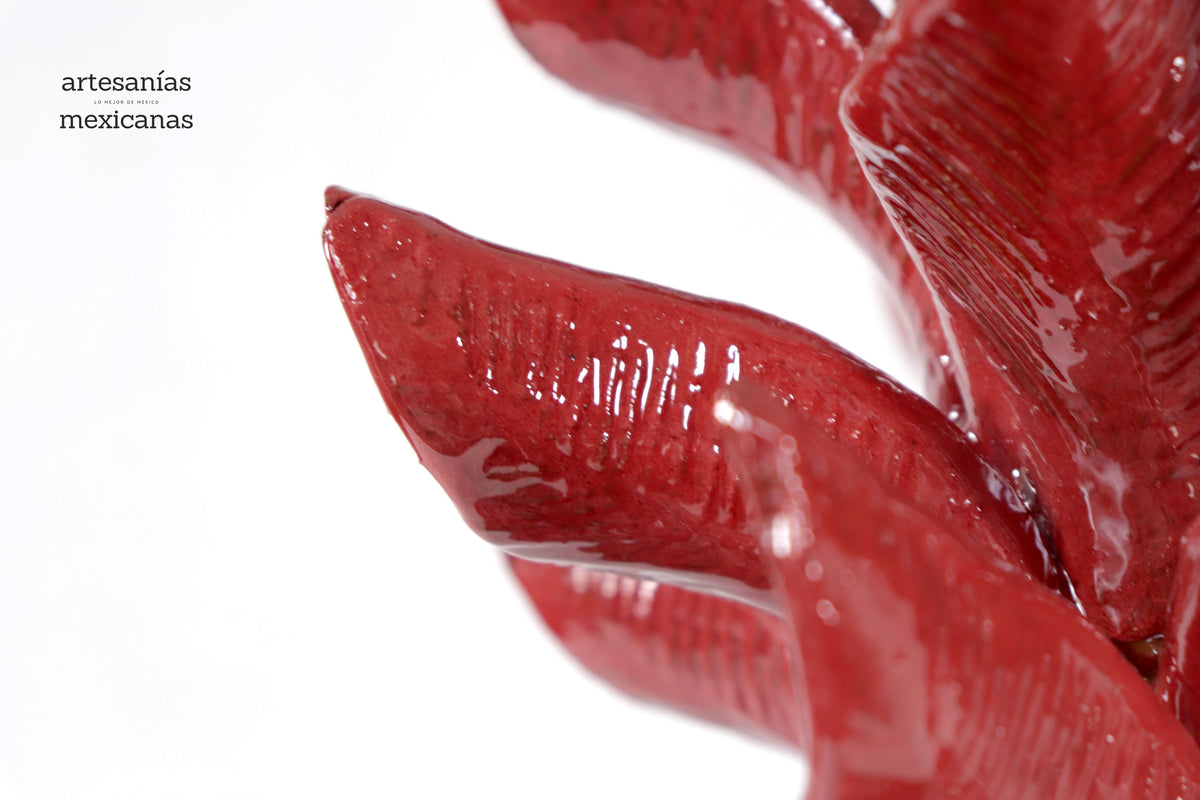 Piña roja de tapa ondulada - 41 cm. 16 in.