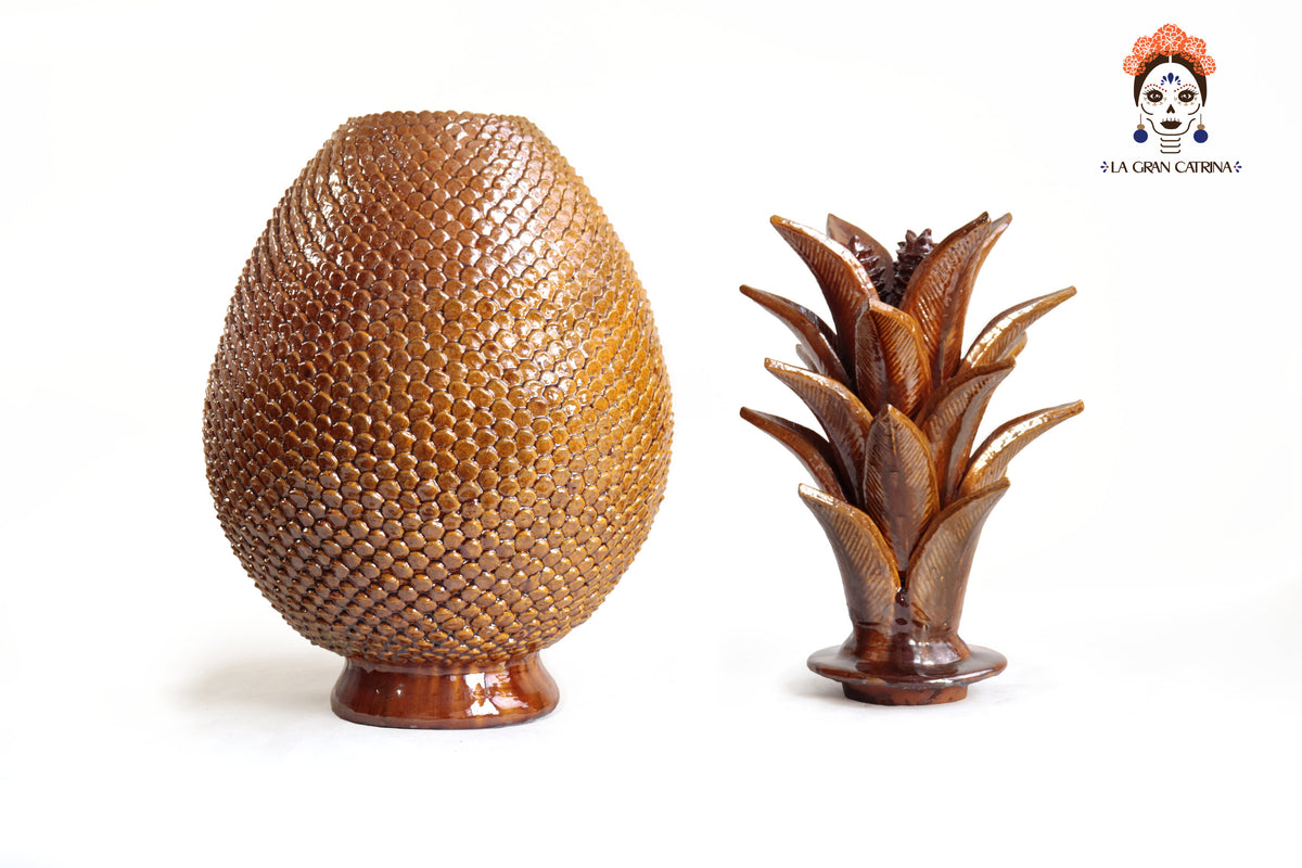 Piña Michoacana Amarilla con Escamas - 70 cm. 27.5 in. - Sobre Pedido