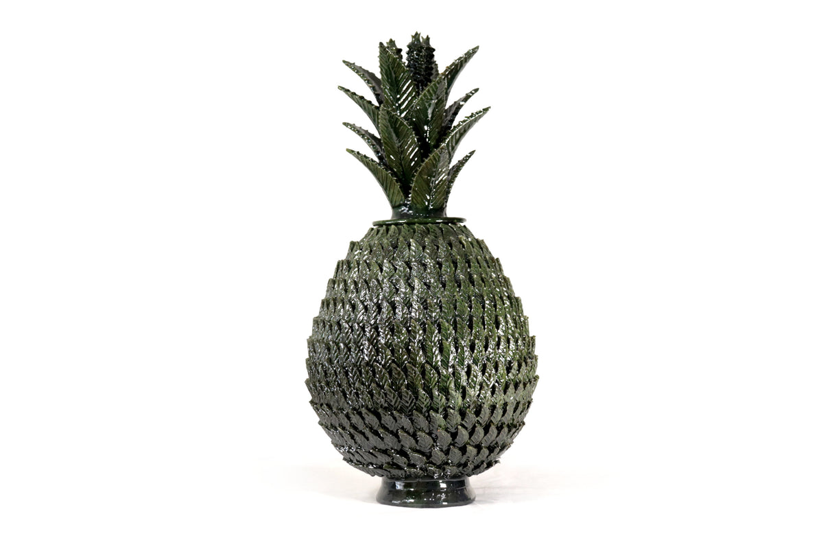 Piña michoacana de barro - 70 cm. 27.5 in. - Verde Piña