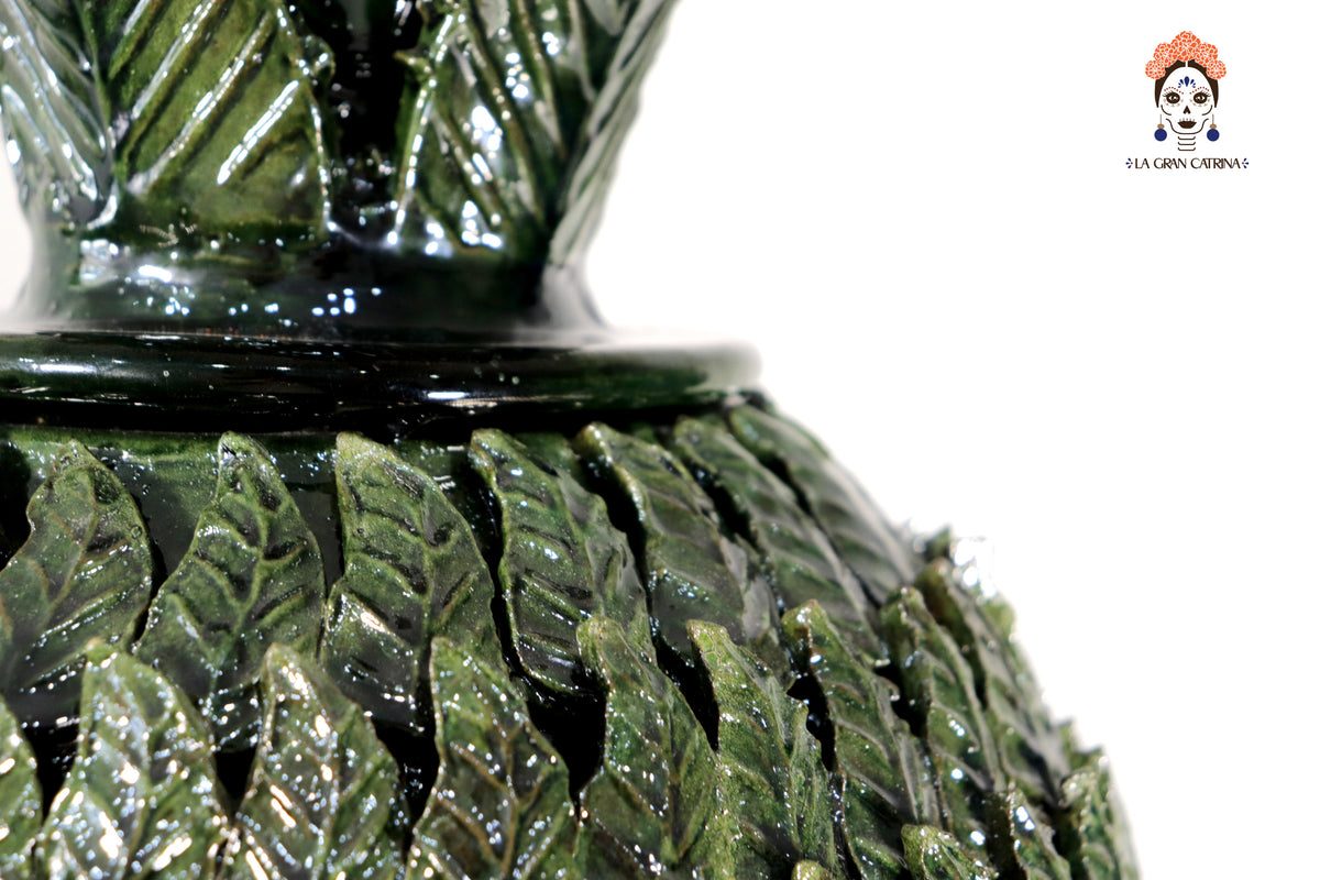 Piña michoacana de barro - 70 cm. 27.5 in. - Verde Piña