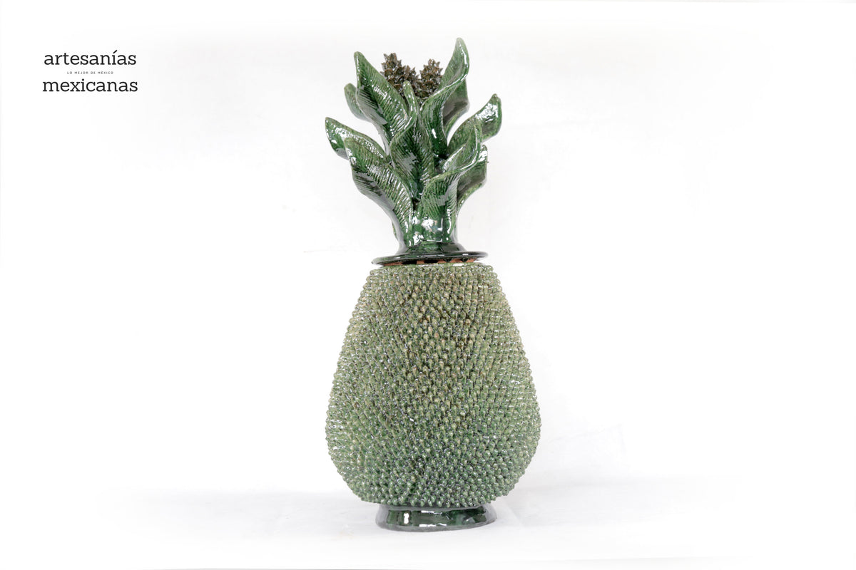 Piña de picos verdes tapa ondulada - 50 cm. 20 in. - Sobre Pedido