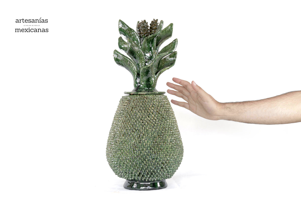 Piña de picos verdes tapa ondulada - 50 cm. 20 in. - Sobre Pedido