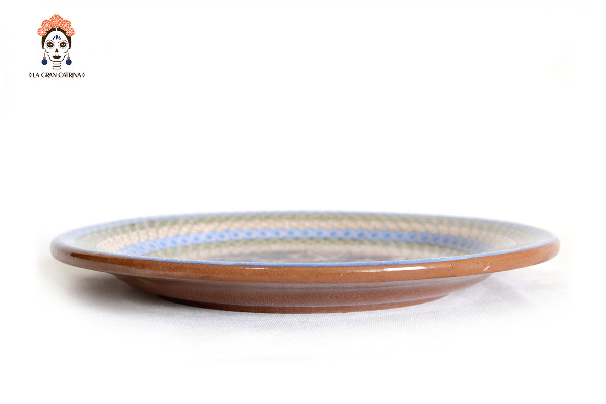 Plato de Flores y Colibríes - 27 cm. diámetro Maceta